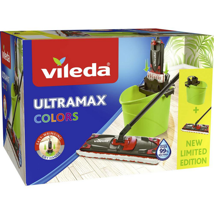 Vileda 158723 Bodenwischer Ultramat Schrubber Wischer 2in1 Mopp Colors grün