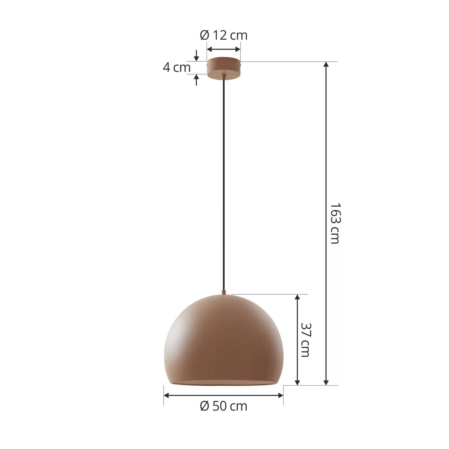Lucande Led Hängeleuchte Lythara Braun 50 Cm Aluminium Hängelampe Lampe Leuchte B-Ware - 4251911768176
