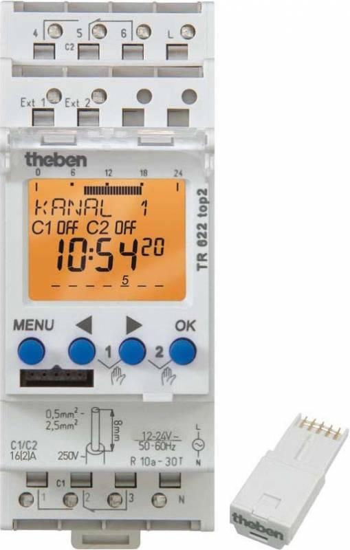 Theben 6224100 Typ TR 622 top2 Digital Schaltuhr