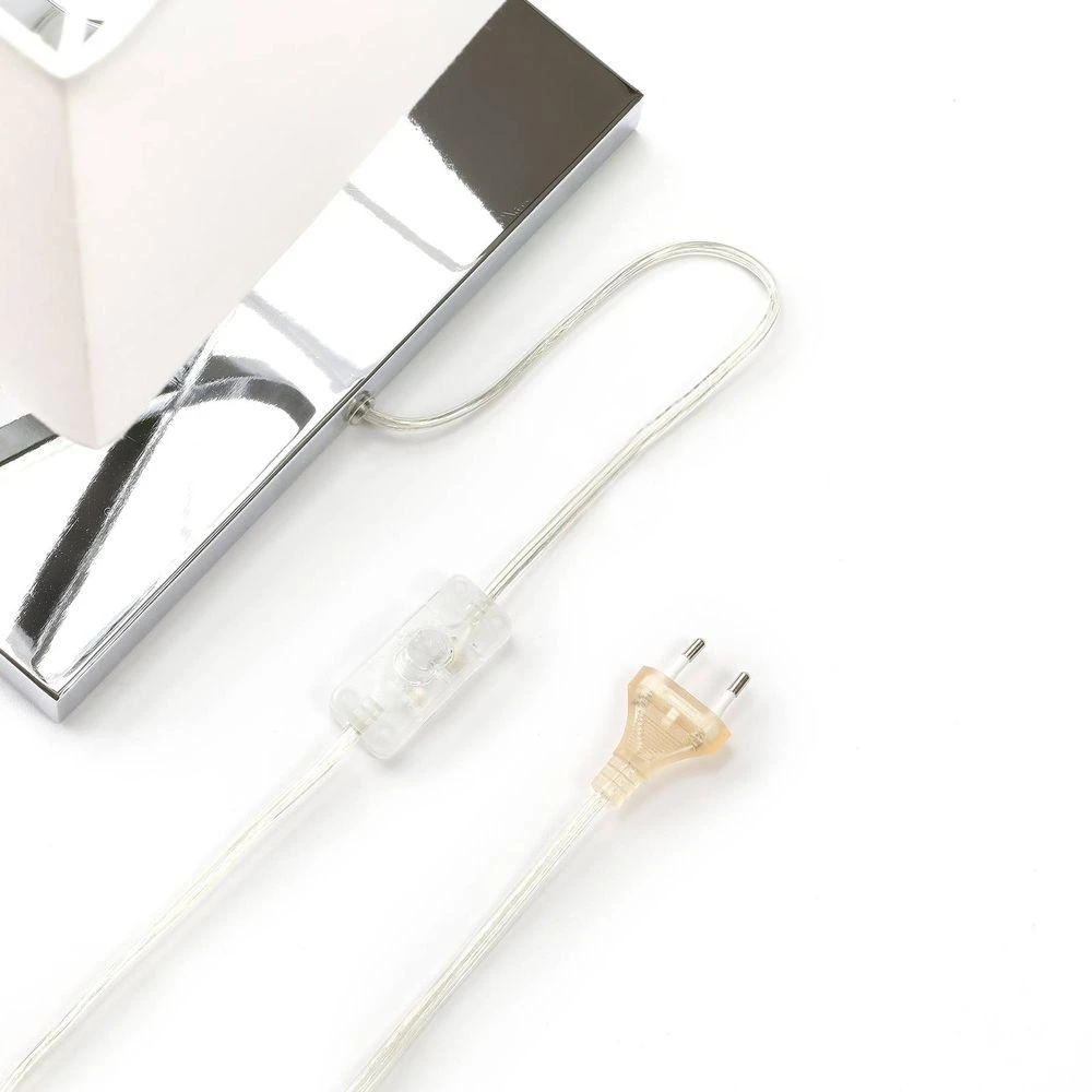 B-Ware Lucande Evaine Tischleuchte Schreibtischleuchte Bürotischlampe Lampe Chrom Weiß