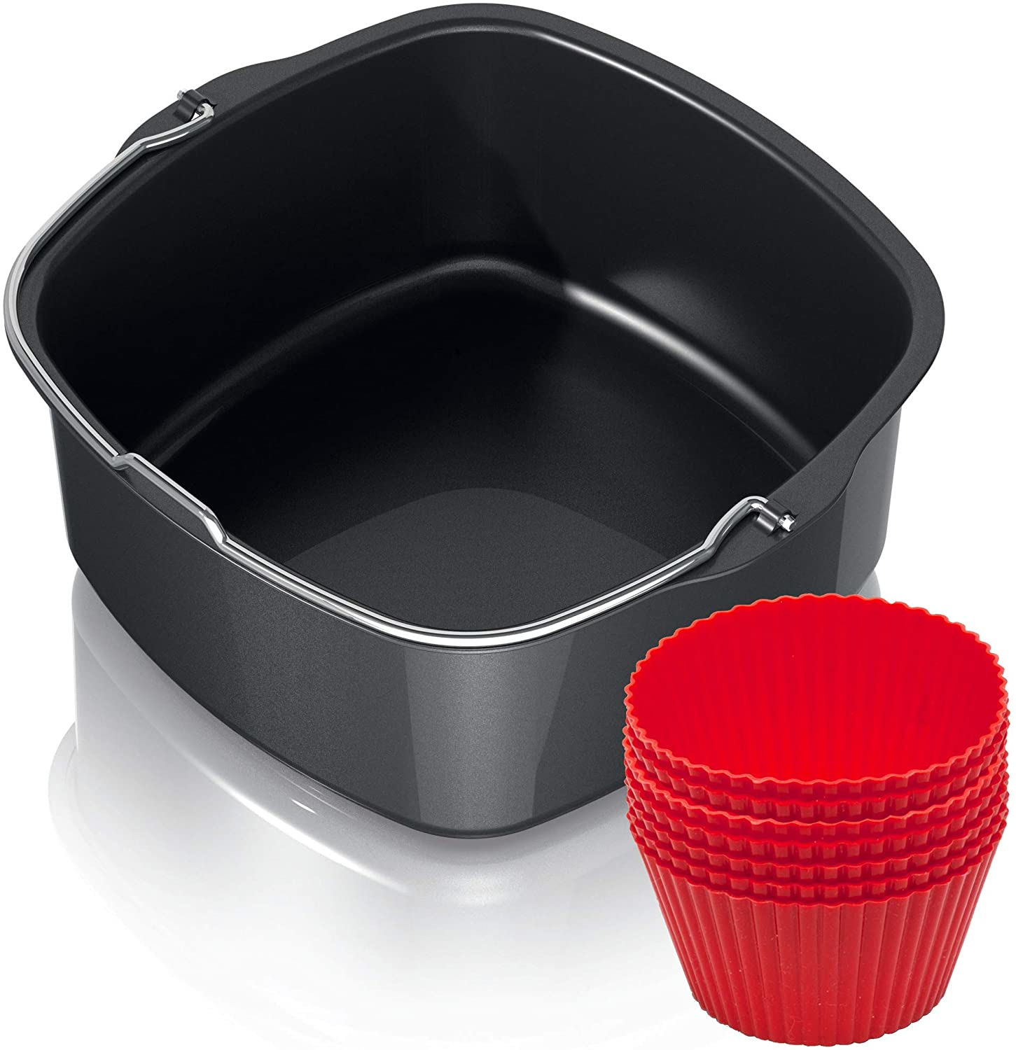 B-Ware Philips Back Kit Für Airfryer Backform Muffinförmchen Backblech Kuchenform Rot