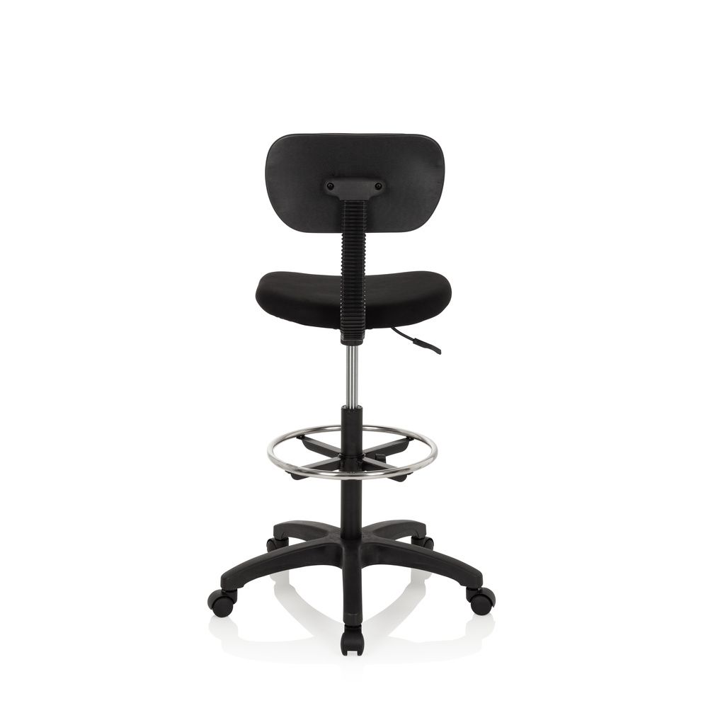 hjh OFFICE Arbeitsstuhl TOP WORK 05 Hocker schwarz Stoff höhenverstellbar 100kg - 4251084680046