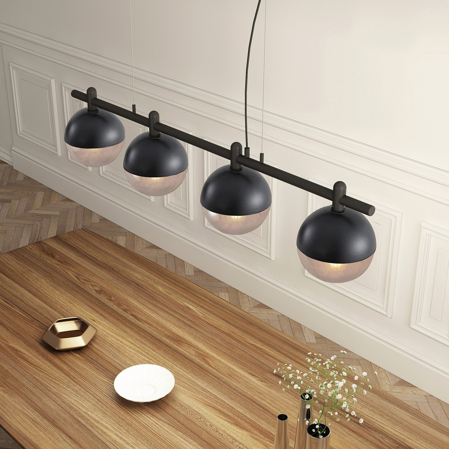 Lucande Dustian Hängeleuchte Hängeleuchte Leuchte Lampe Ip20 E27 40 W  4 Flammig B-Ware - 4251096580310