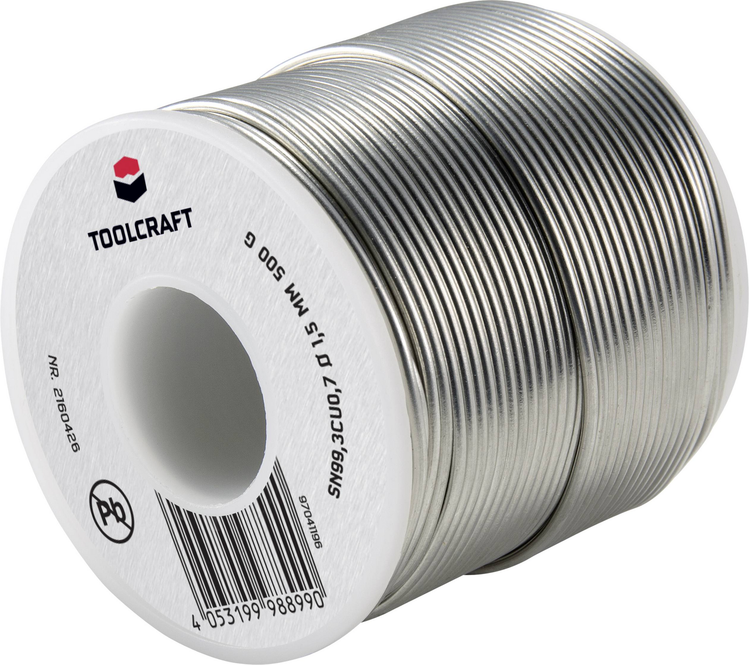 B-Ware Toolcraft Lötzinn Bleifrei Spule Sn99,3 Cu0,7 Rol1 500 G 1.5 Mm Löt Zubehör