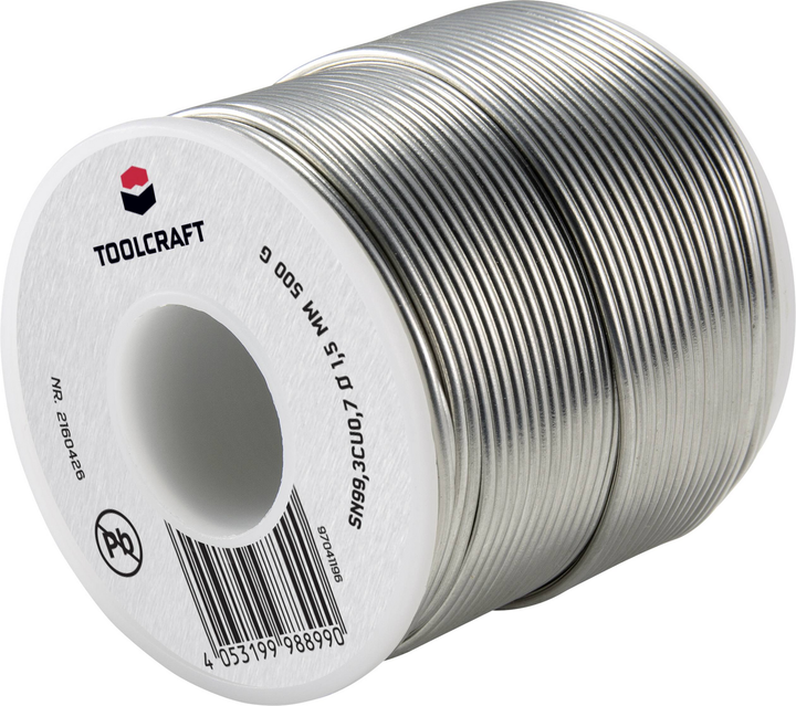 Toolcraft Lötzinn Bleifrei Spule Sn99,3 Cu0,7 Rol1 500 G 1.5 Mm Löt Zubehör B-Ware