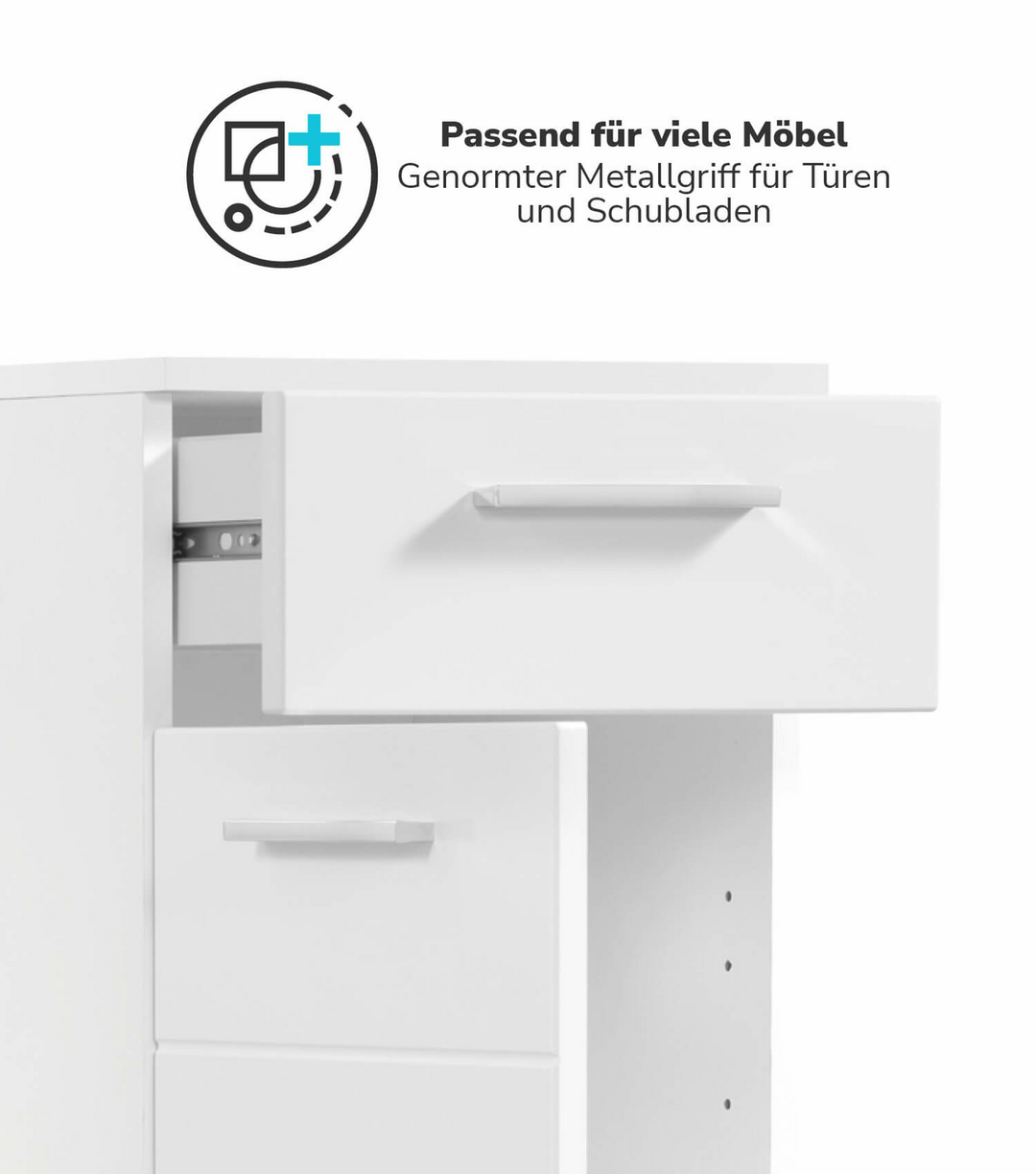 Mokebo Möbelgriff Griff Schrankgriff Weiß 2er Set Möbelgriff Schubladengriff B-Ware - 4262436121223