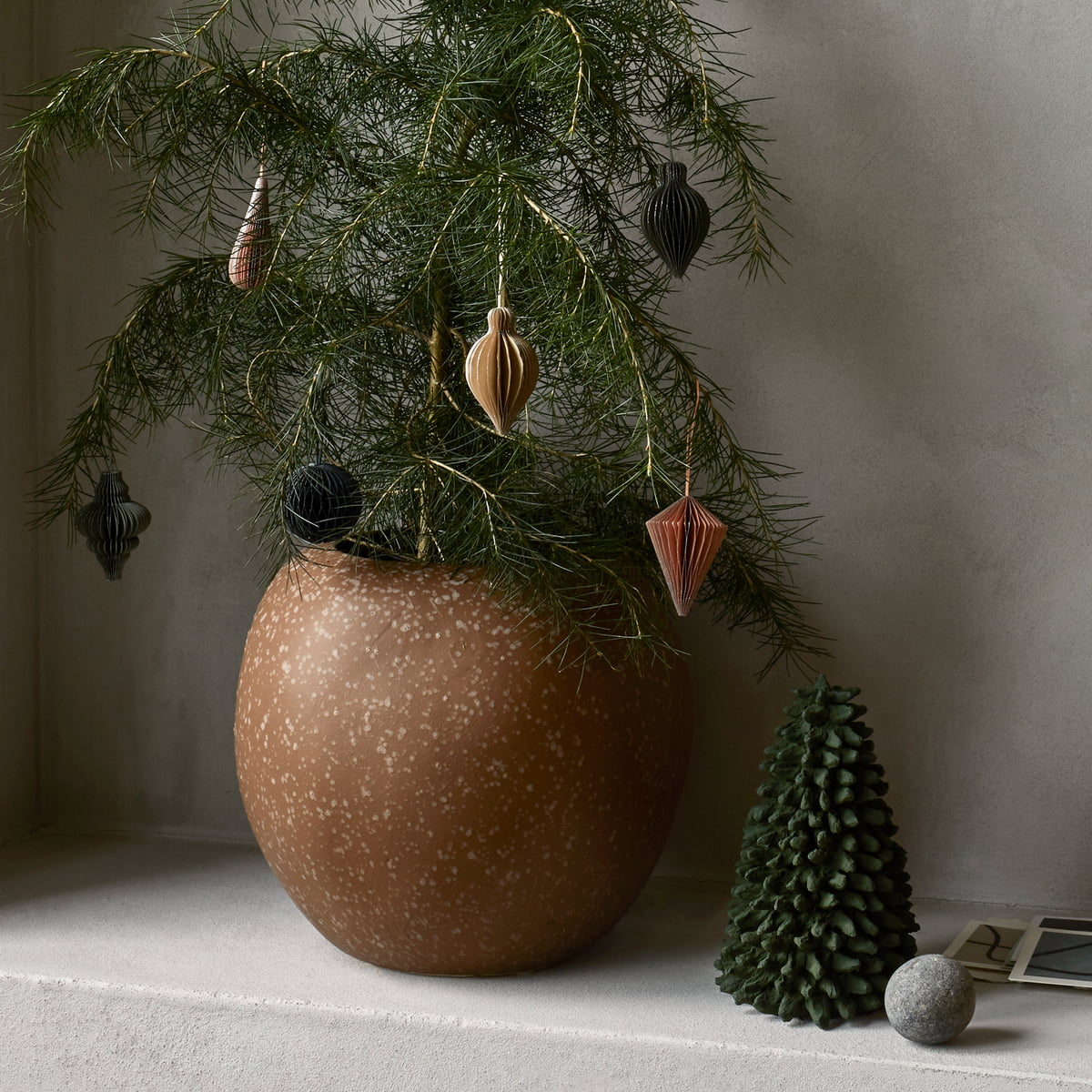 B-Ware Broste Copenhagen Christmas Mix Deko Anhänger ø 13 X H 13 Cm Indian Tan 15 Sets - 5710688203154