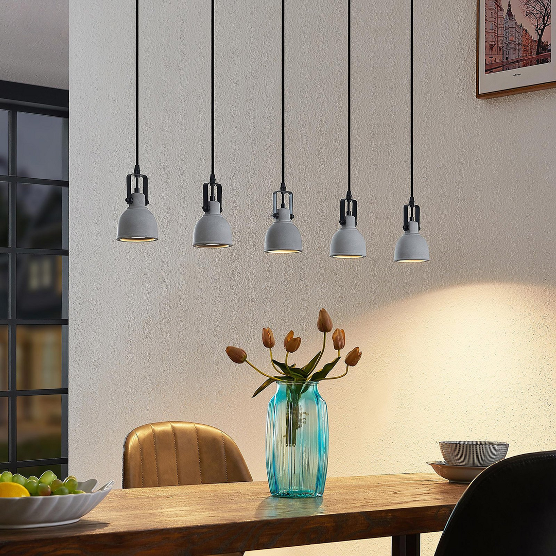 Lindby Amilia Hängeleuchte Deckenlampe Pendelleuchte Gu10 Mit Betonschirmen 5 Fl B-Ware