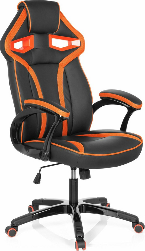 Hjh Office Gaming Stuhl Bürostuhl Guardian Schwarz Orange Kunstleder B-Ware - 4251084654344