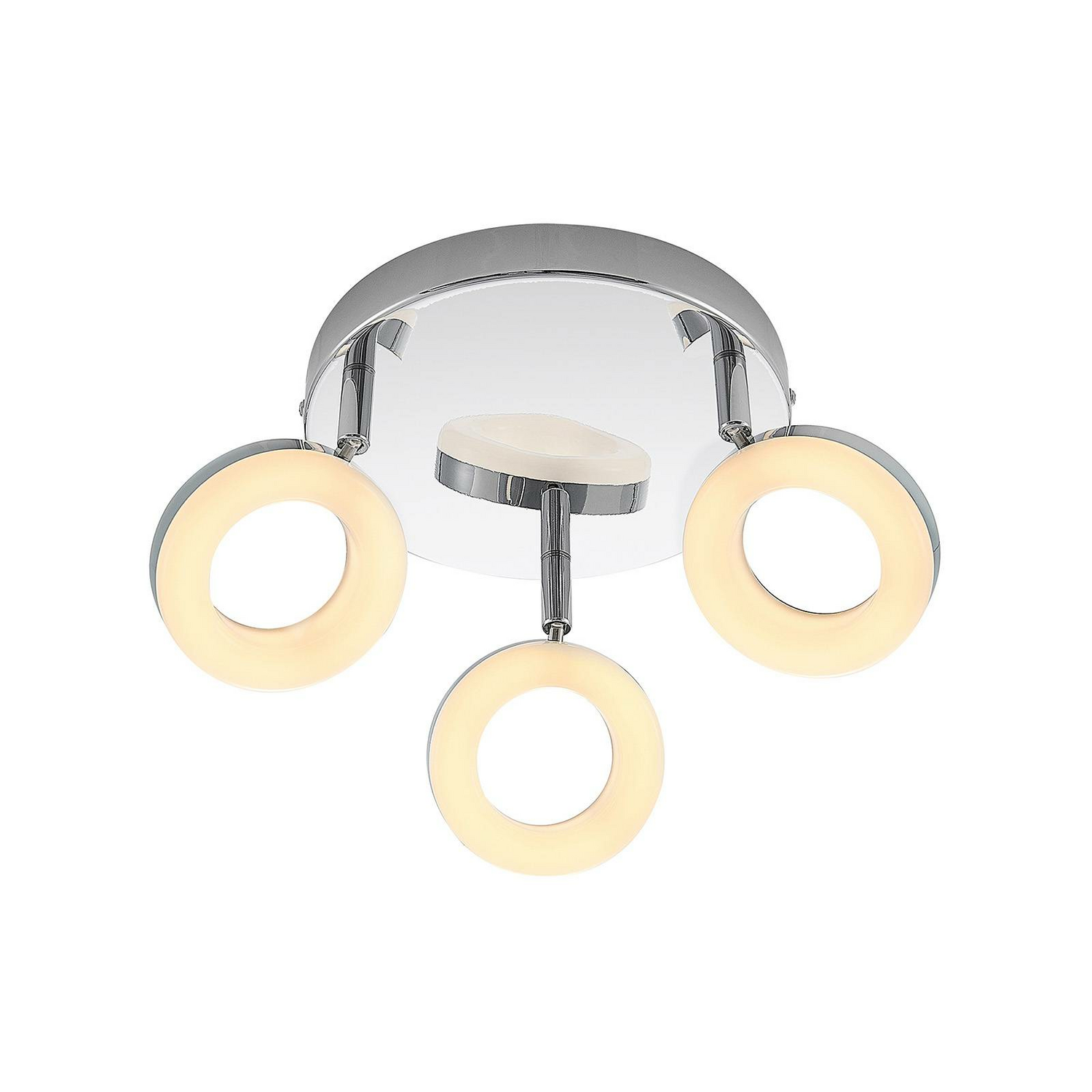 B-Ware Elc Tioklia Led Deckenlampe Deckenleuchte Lampe Leuchte Chrom Dreiflammig Sil765