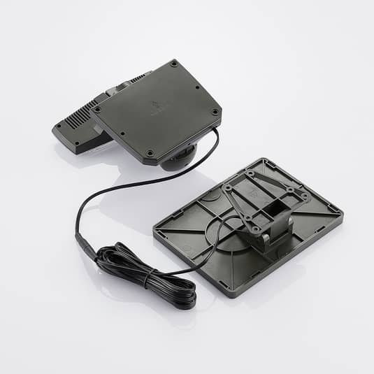 B-Ware Lindby LED-Solarstrahler Solarlampe Solarleuchte Flutlicht 2-flammig dunkelgrau