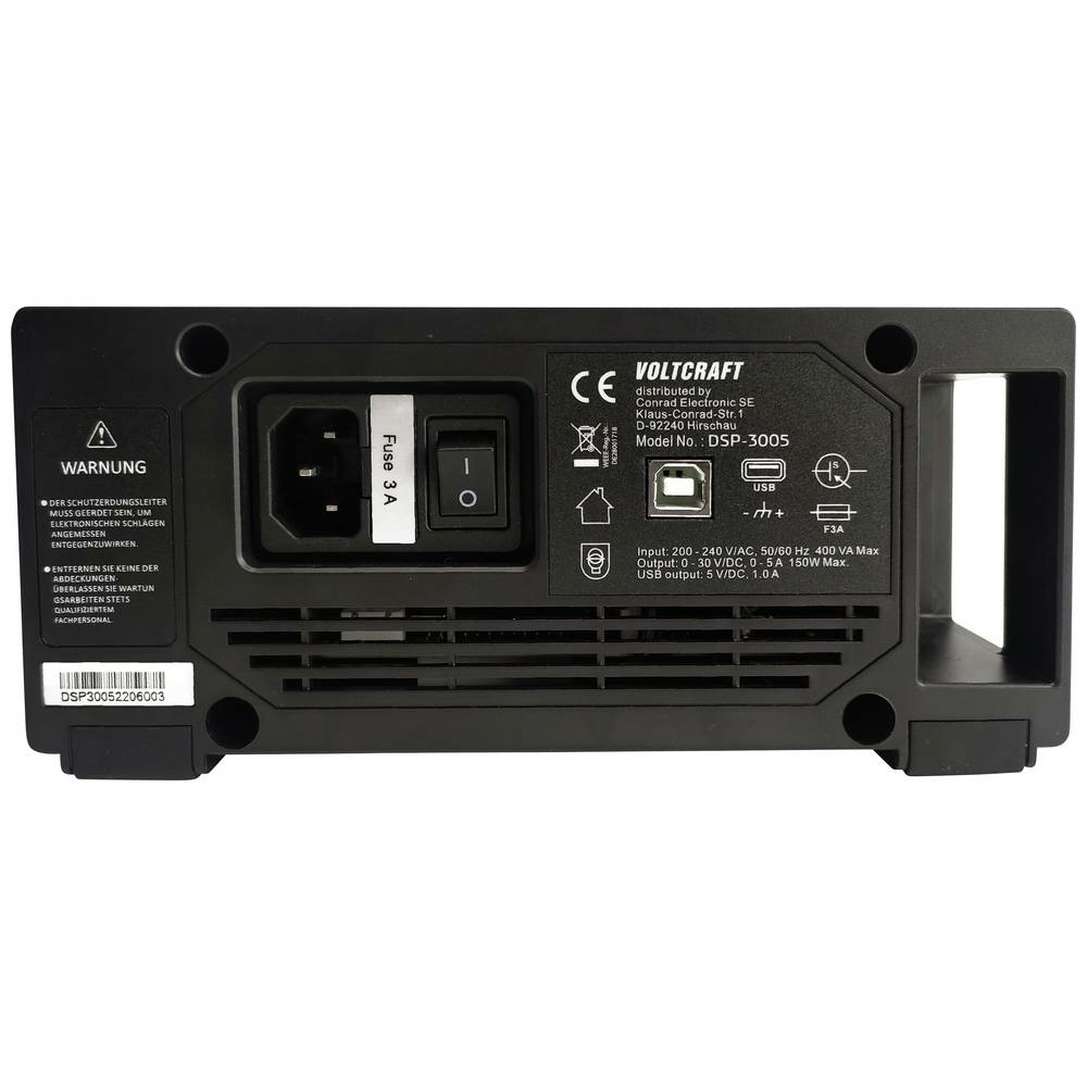 Alimentation de laboratoire VOLTCRAFT DSP-3005, 150 W réglable, USB