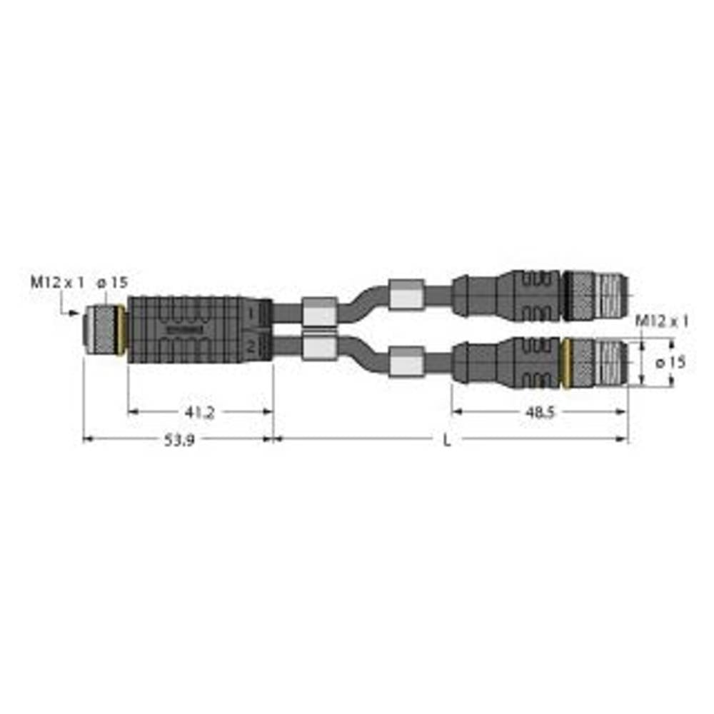 Turck 6628117 Sensor-/Aktor-Verteiler und Adapter 1 m Industriesteckverbinder