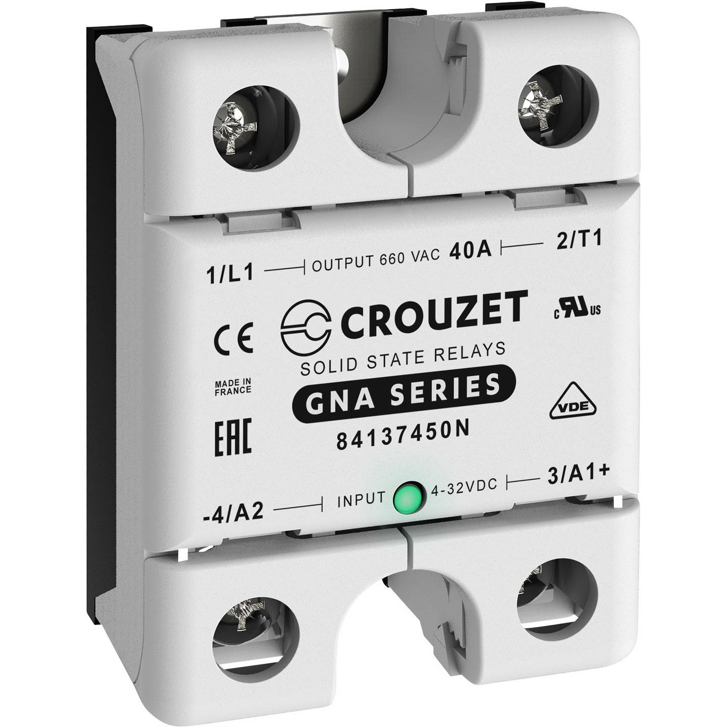 Crouzet Halbleiterrelais 84137450 N 40 A Schaltspannung Max. 660 V/Ac 1 St. B-Ware