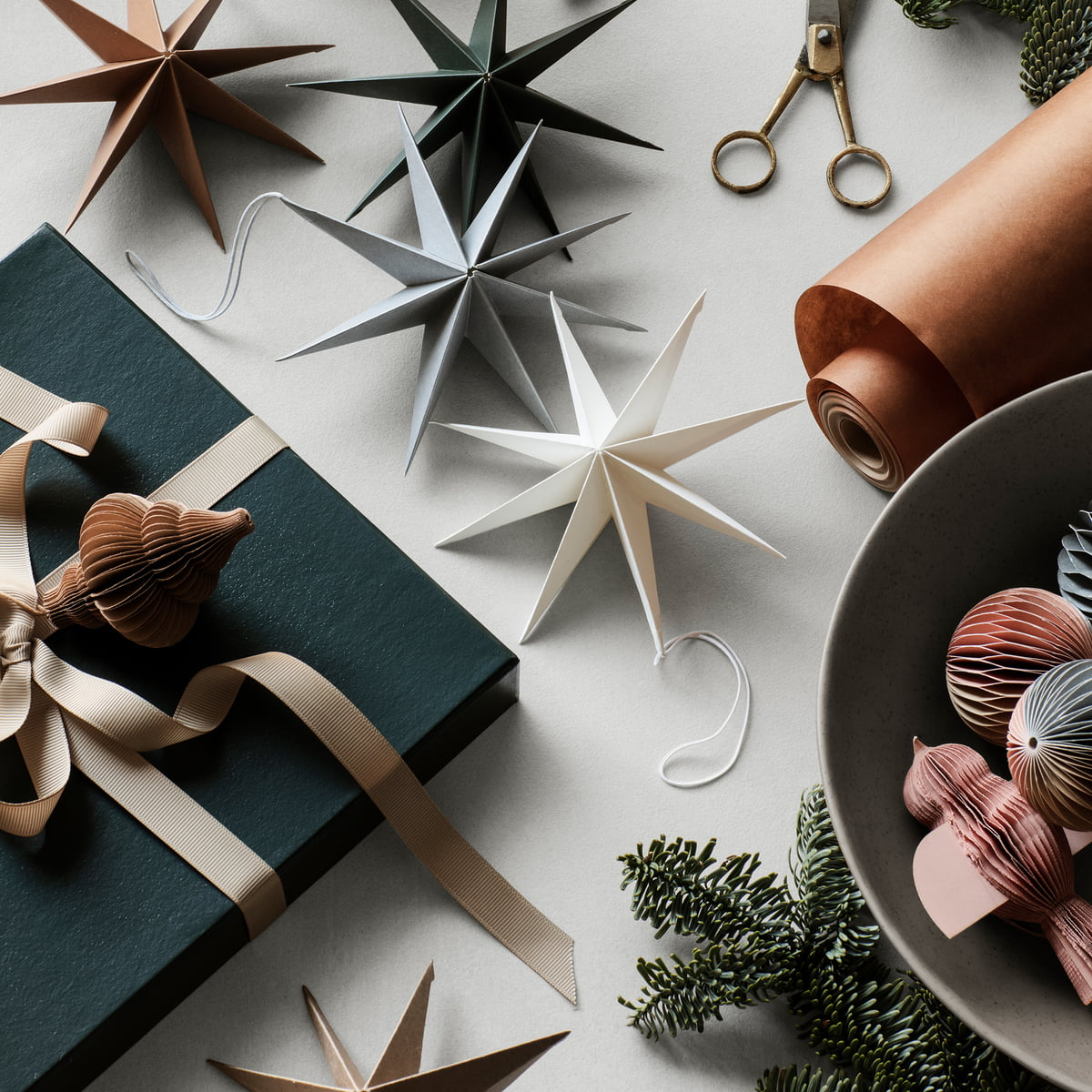 B-Ware Broste Copenhagen Christmas Mix Deko Anhänger ø 13 X H 13 Cm Indian Tan 15 Sets - 5710688203154