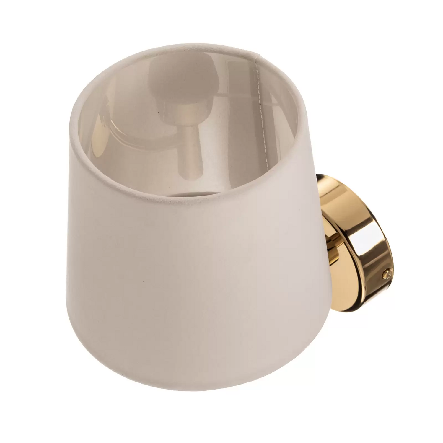 Euluna Wandleuchte Polo Wandlampe Leuchte Lampe Plus Textilschirm Messing Creme B-Ware - 5902553231052