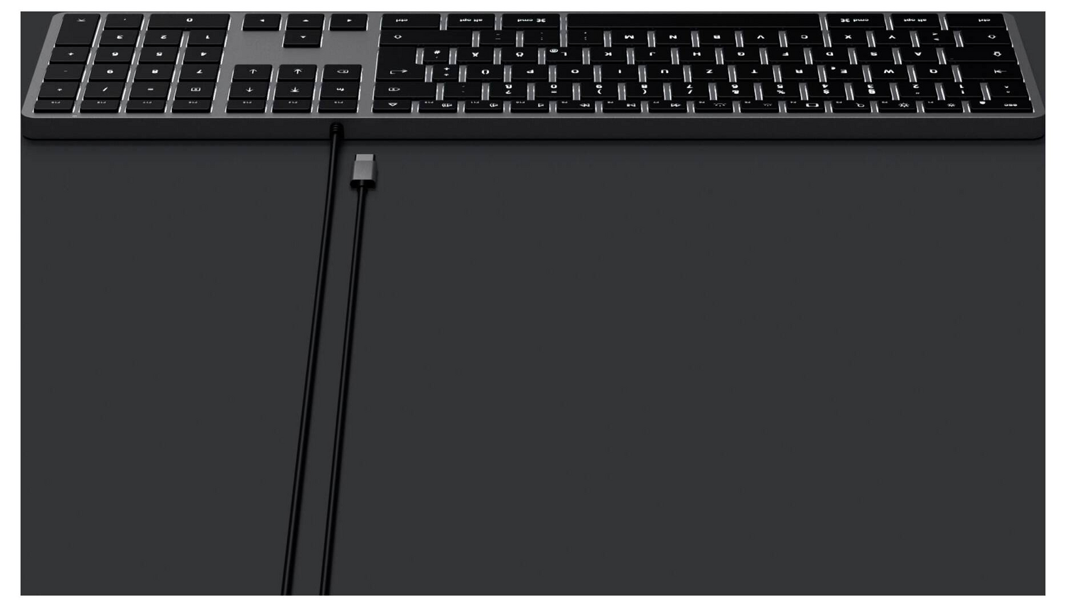 Clavier filaire Satechi Slim W3, touches multimédias QWERTZ allemandes