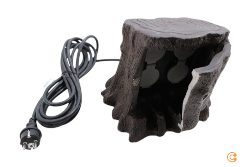 Heitronic 37500 Gartensteckdose 4fach Ip44 Polyresin Steckdose Siehe Text/Foto B-Ware - 4002940375008