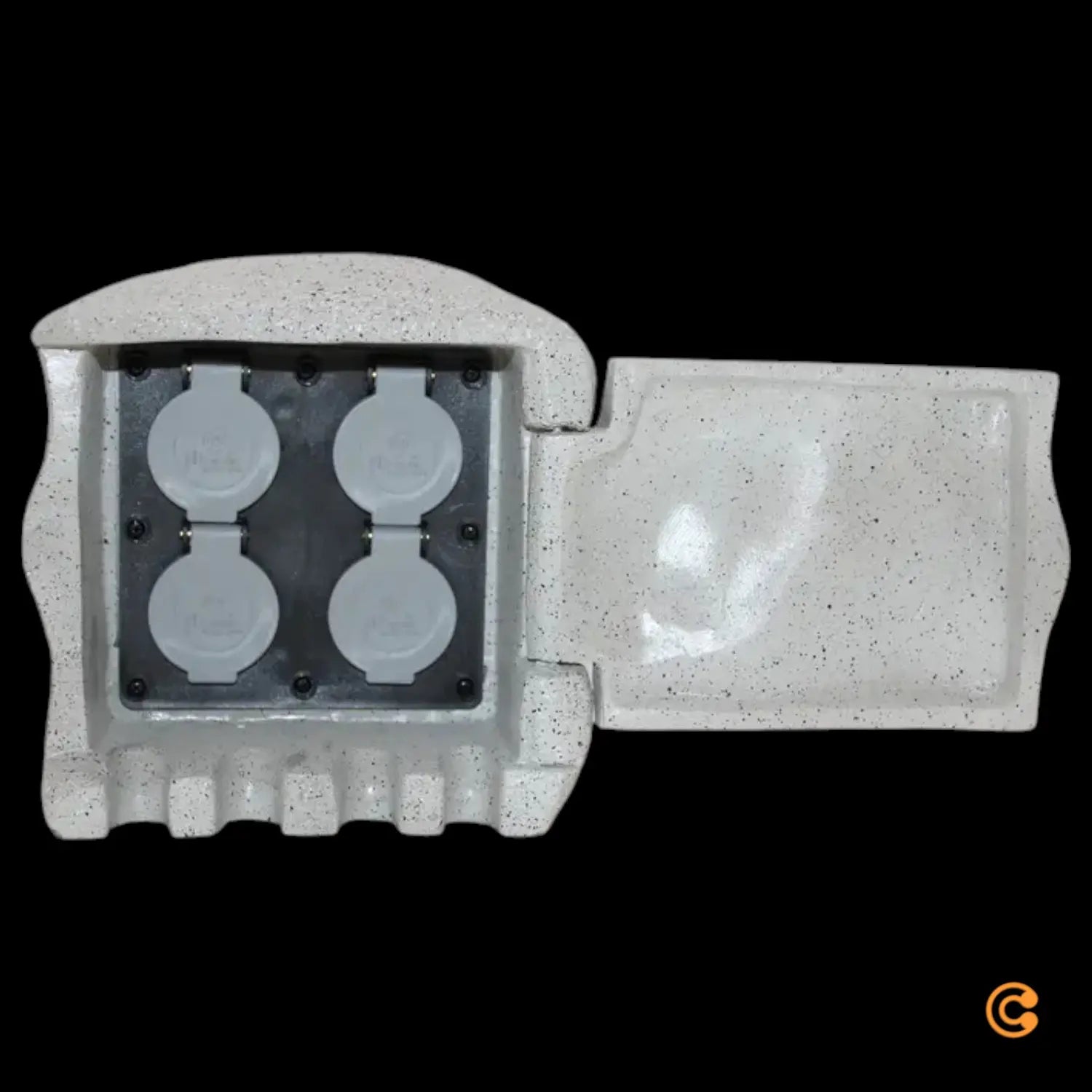 Heitronic 37505 Gartensteckdose 4fach Ip44 230 V Schutzkontakt Siehe Text/Foto B-Ware - 4002940375053