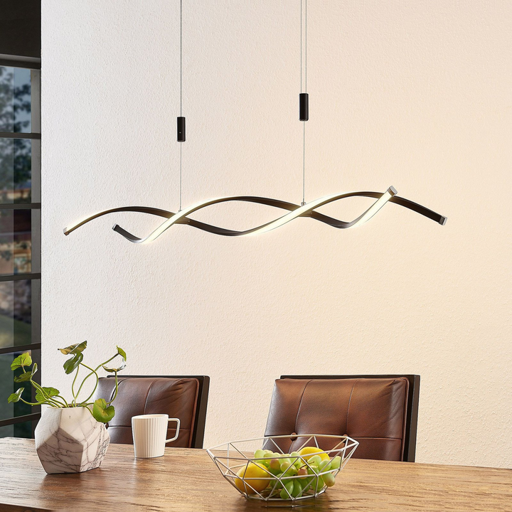 Lindby Welina LED-Hängeleuchte Deckenlampe Pendelleuchte Lampe 24 W schwarz matt