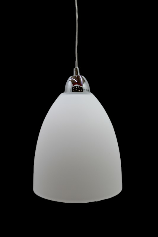 Suspension en verre Fabas Luce PROVENZA, lampe suspendue, plafonnier, 20 cm, blanc