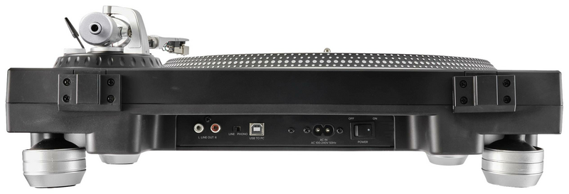 B-Ware Renkforce Usb Plattenspieler Riemenantrieb Plattenspieler Retro Design Schwarz