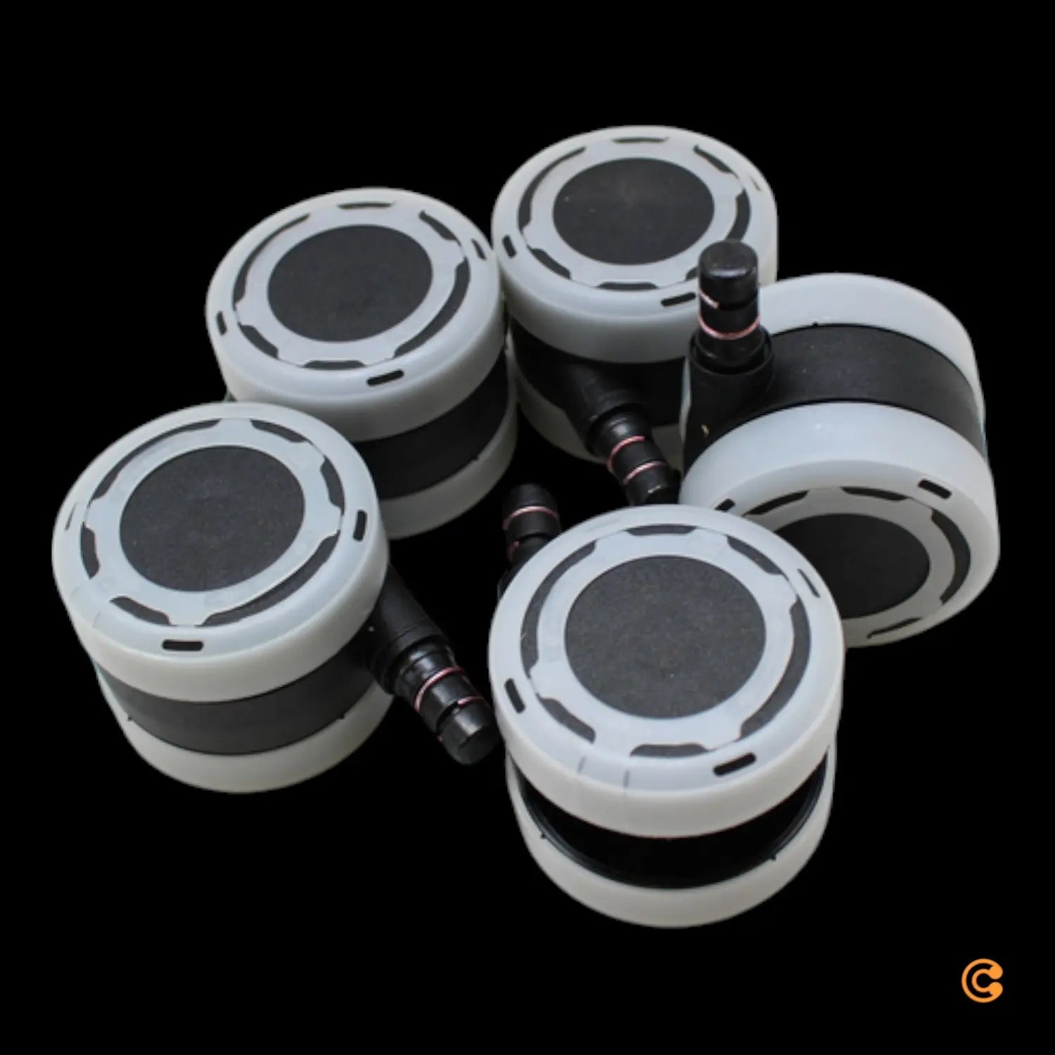 B-Ware Wagner D1 Office Weichbodenrollen Bürostuhlrollen Rollen 5 Stück Schwarz 3 Sets - 4014296782195