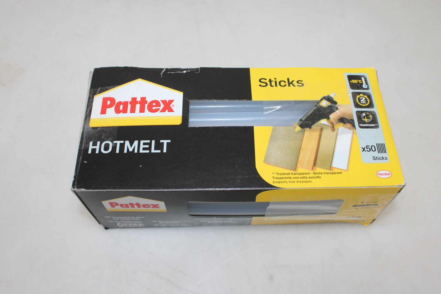 B-Ware Pattex Ptk1 Heißklebesticks 11x200mm Transparent 1000g 36 Sets