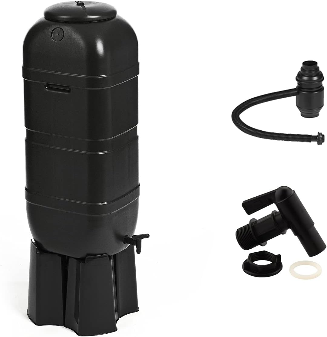 B-Ware Kreher Regensammler Wassertonne Regentonne 100 Liter Mit Standfuß Füllautomat