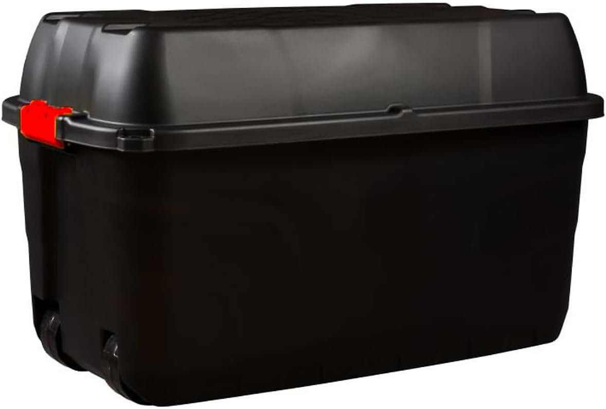 Strata Heavy Duty Aufbewahrungsbox Kiste Lagerbox 175 Liter Clip-Deckel Schwarz - 5021711058895