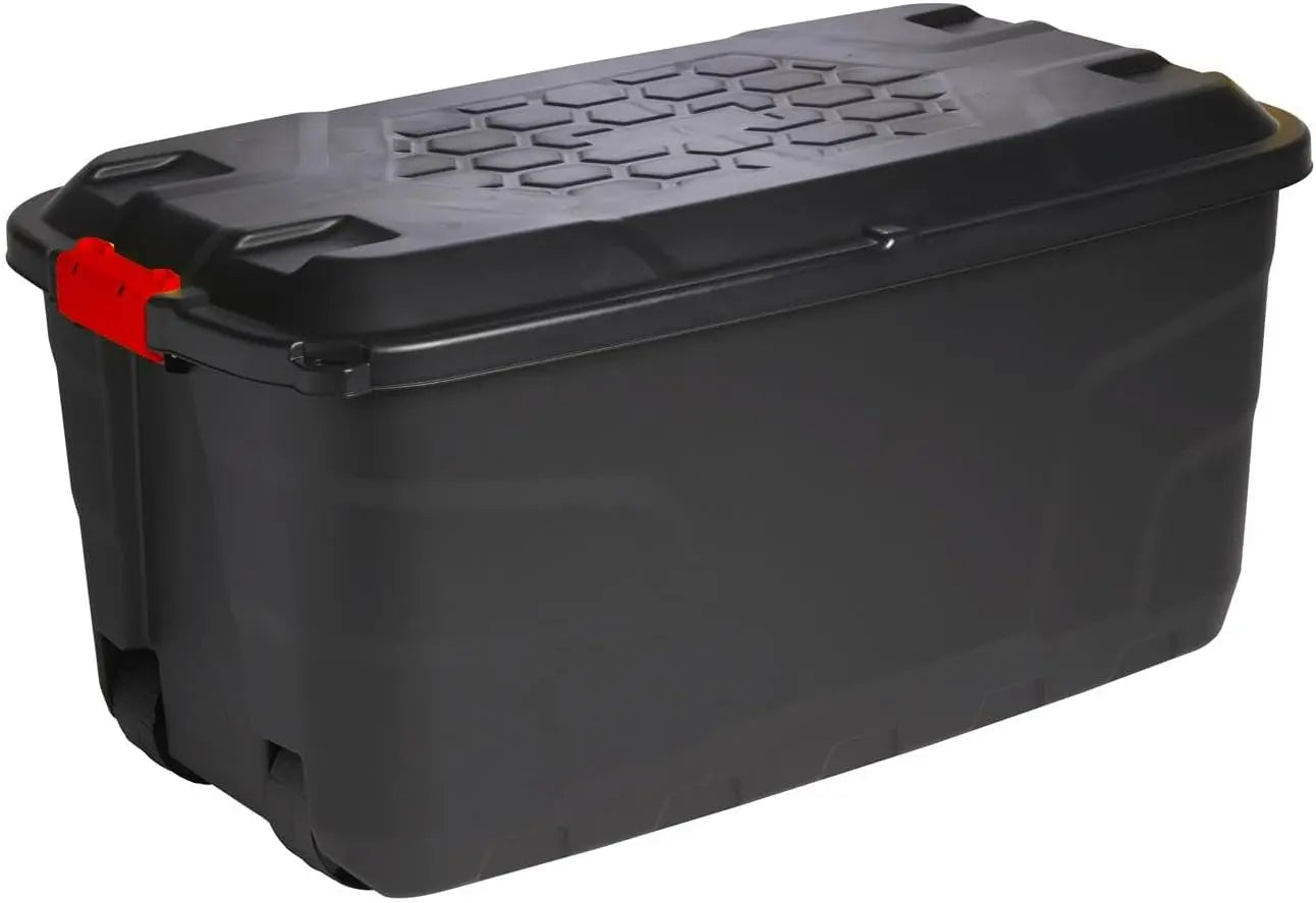 Strata Aufbewahrungsbox Behälter Box Deckel 145 L Abschließbar Rollen Schwarz B-Ware - 5021711059175