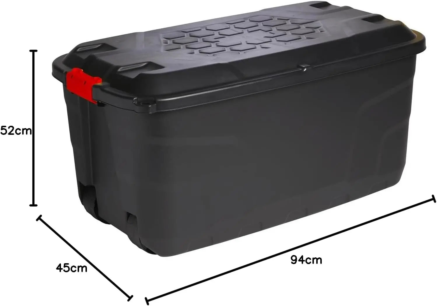 Strata Aufbewahrungsbox Behälter Box Deckel 145 L Abschließbar Rollen Schwarz B-Ware - 5021711059175
