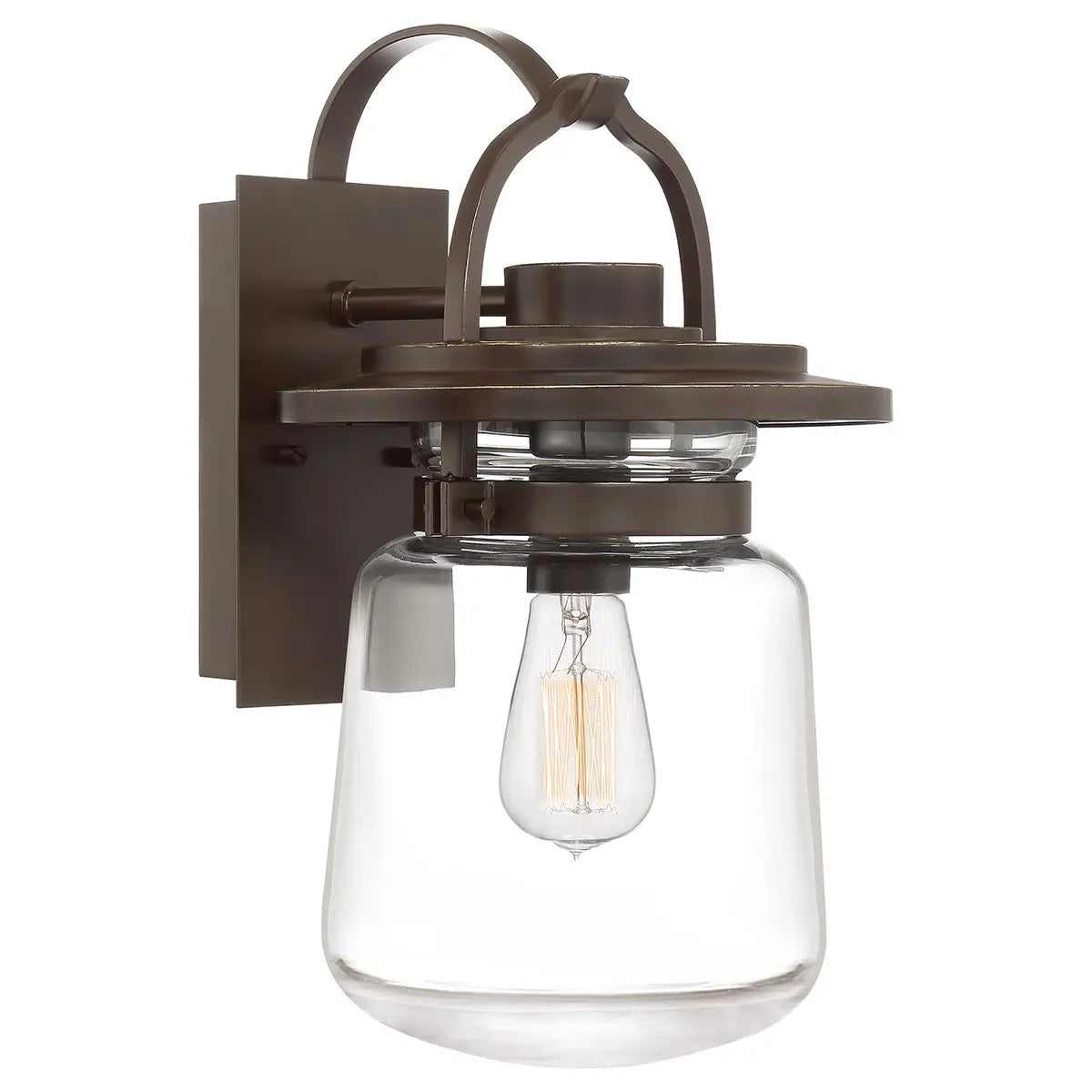 Quoizel Lasalle Medium Wandleuchte Lampe Wandlampe Bronze Glas Klar B-Ware