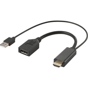B-Ware Renkforce Rf-4777274 HDMI Displayport Adapter Black 4K UHD 15cm
