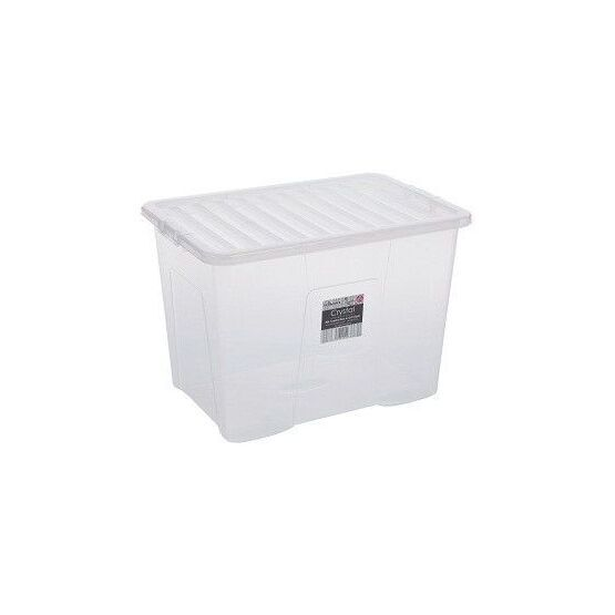 Wham Crystal Aufbewahrungsbox Kiste Aufbewahrung 80 L Deckel 11315 Transparent B-Ware - 5038135113154