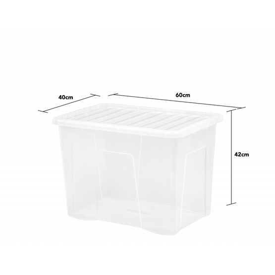 Wham Crystal Aufbewahrungsbox Kiste Aufbewahrung 80 L Deckel 11315 Transparent B-Ware - 5038135113154