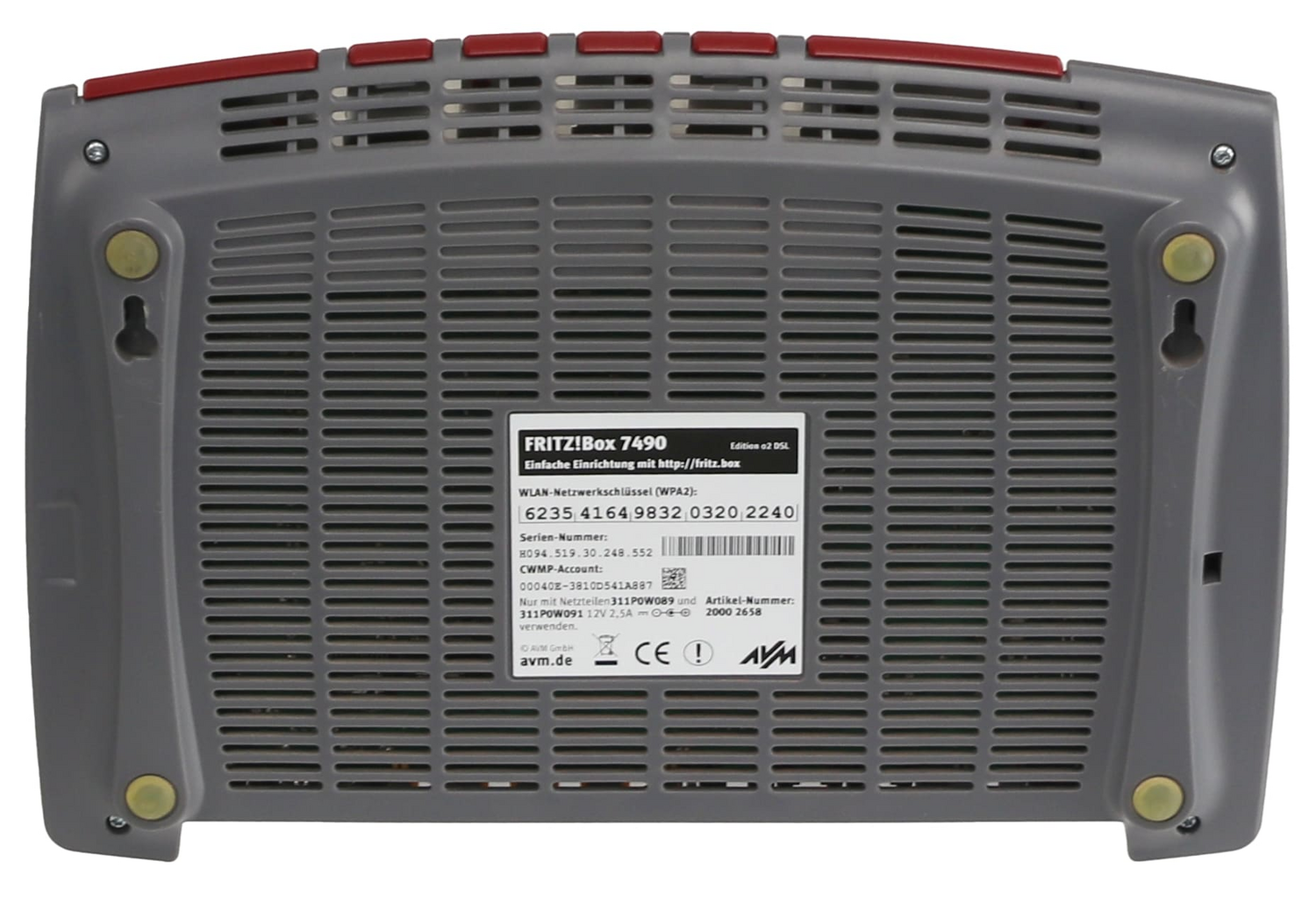 Avm Fritz!Box Fon Wlan 7490 Router Modem Telefonanlage Mesh Netzwerk Vdsl Adsl B-Ware - 5054484881971