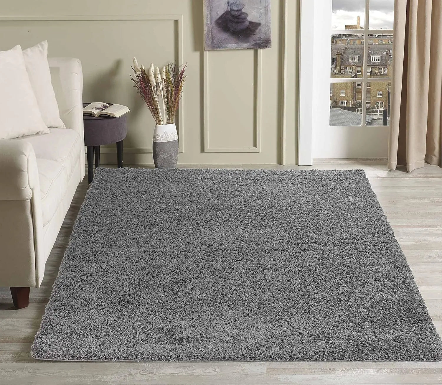B-Ware Desire Rugs Teppich Vorleger Shaggy Wohnzimmer Grau Polypropylen 160 × 230 Cm - 5056095200363