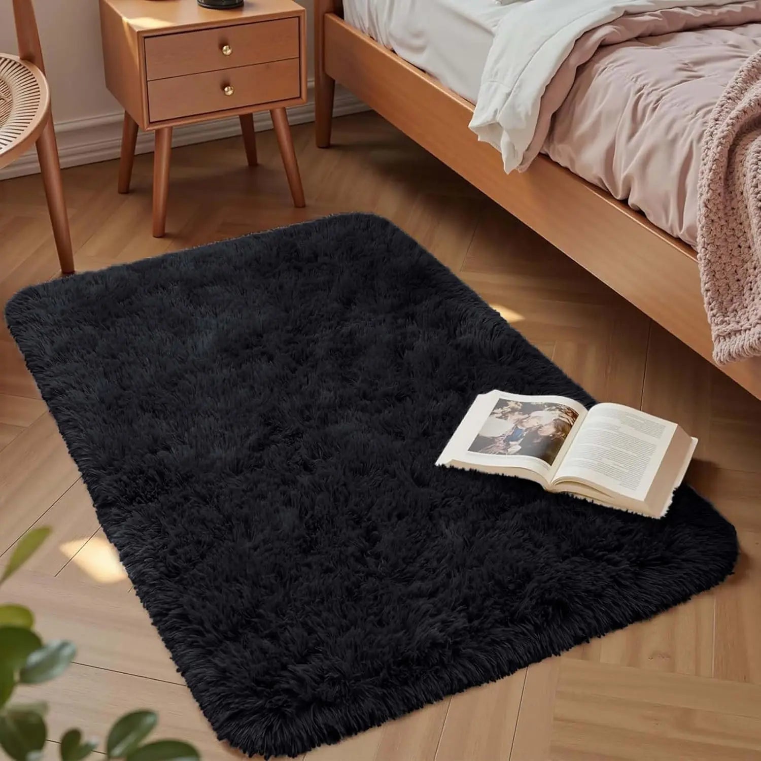 B-Ware Oxford Homeware Teppich Teppichboden Wohnzimmer Schwarz 60 X 110 Cm Rechteckig - 5056095200783