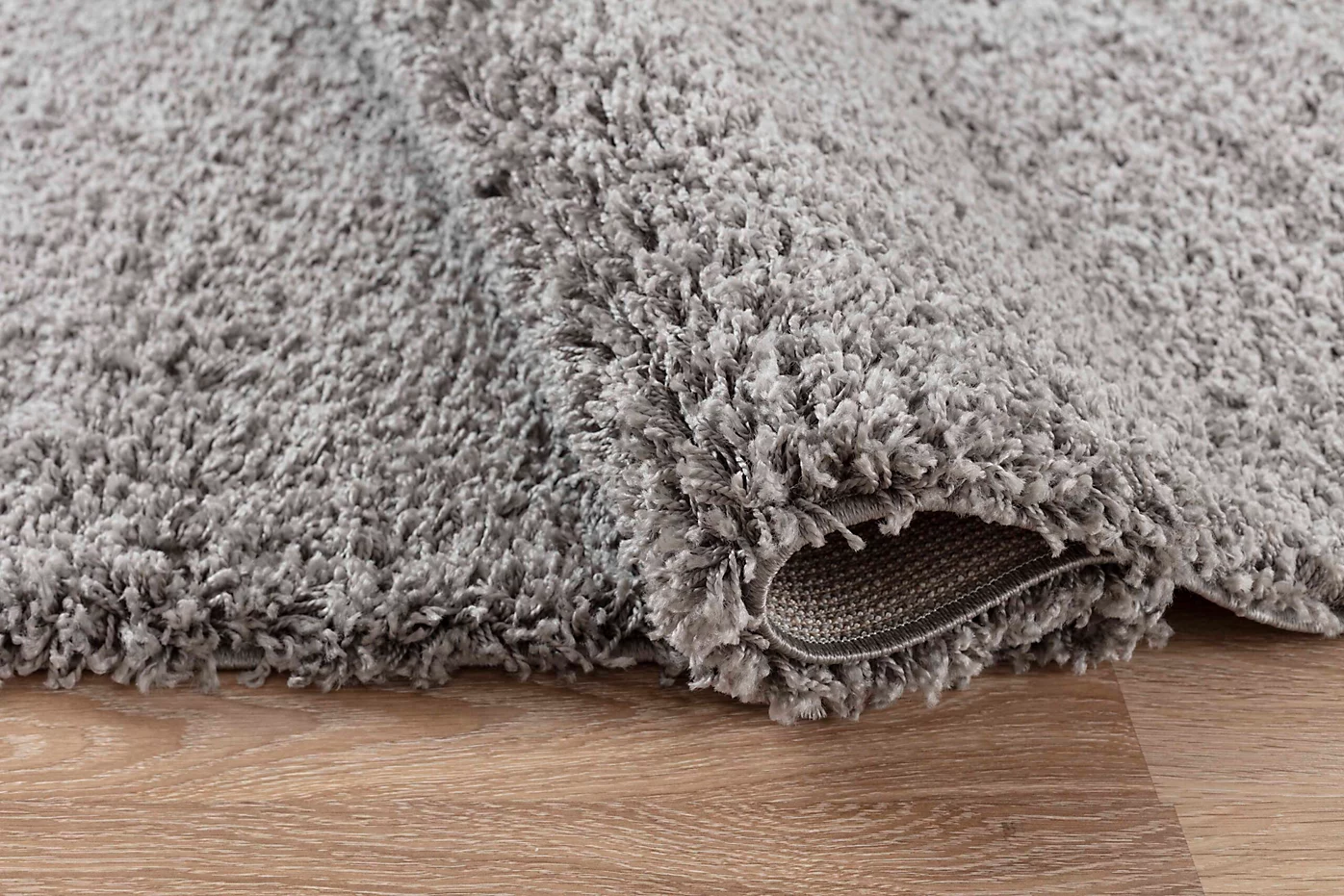 B-Ware Desire Rugs Oxford Shaggy Hochflor Teppich Teppich Grau Läufer 60×220 Cm