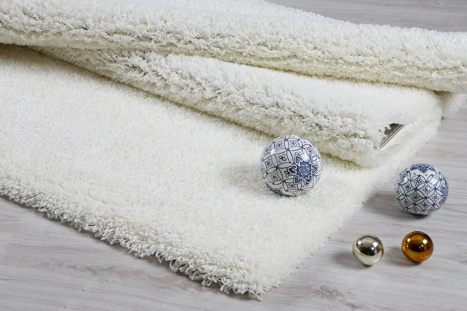 B-Ware Desire Rugs Teppich Vorleger Shaggy Wohnzimmer Elfenbein Polypropylen 80x150 Cm - 5056095200981