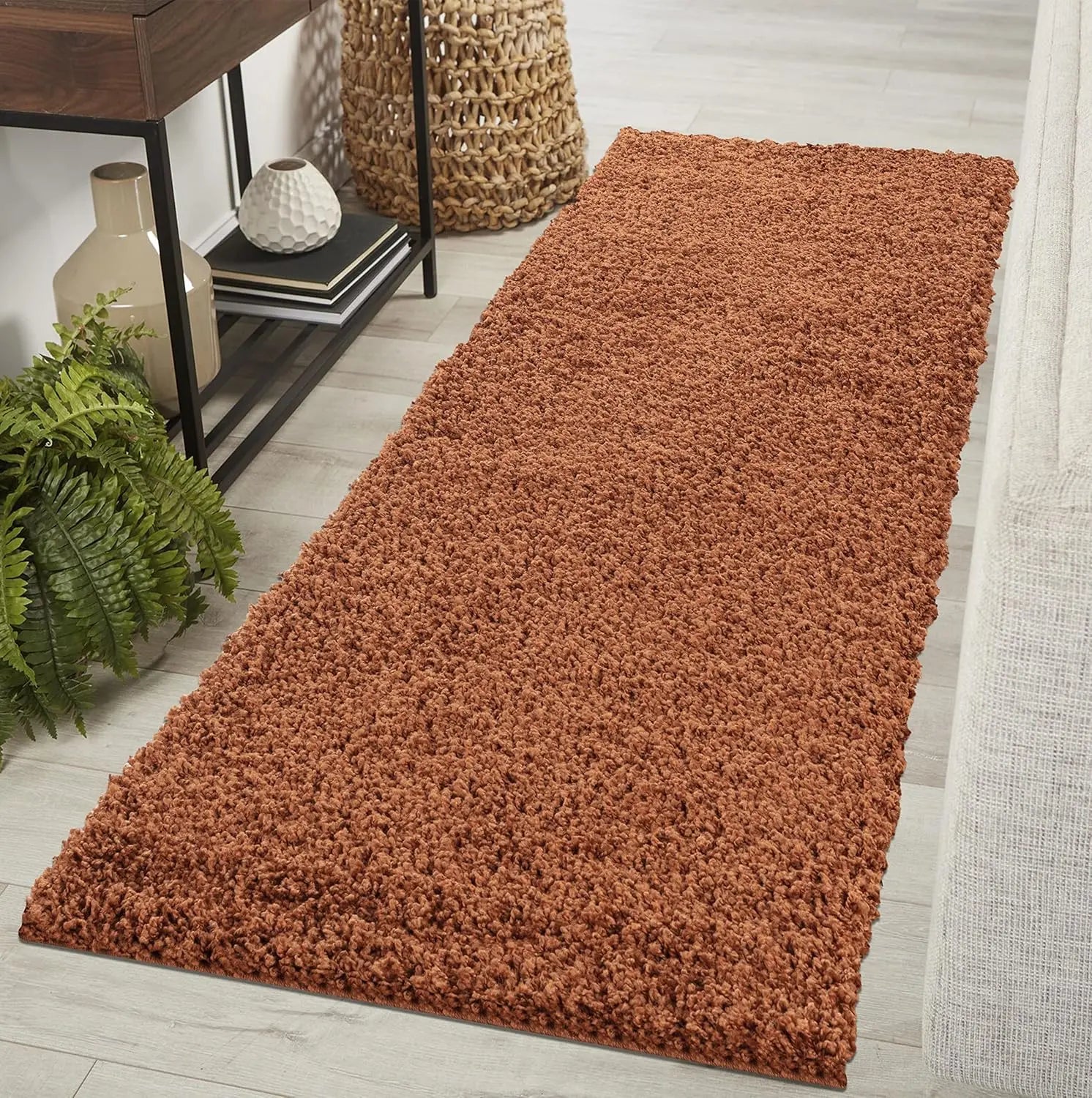B-Ware Desire Rugs Teppich Vorleger Wohnzimmer Shaggy Terrakotta Polypropylen 80x150 Cm - 5056095201322
