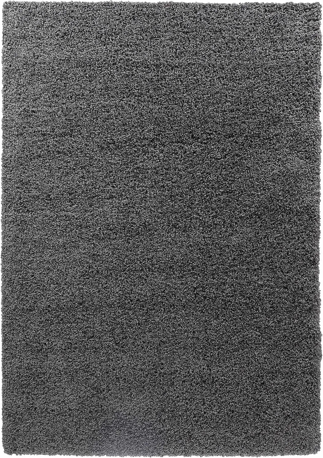 Serdim Rugs Teppiche Wohnzimmer Teppich Zottelig 120 X 170 Cm Dunkelgrau B-Ware - 5056095210416