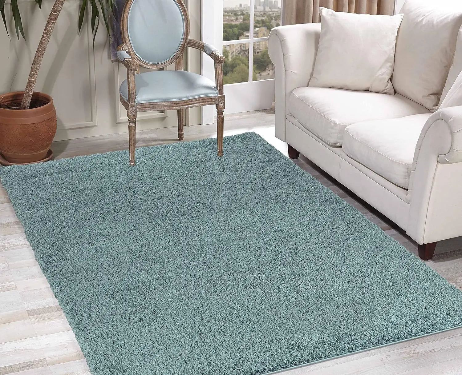 B-Ware Serdim Rugs Teppich Teppichboden Shaggy Rechteckig Entenei Blau 80 X 150 Cm - 5056095210478