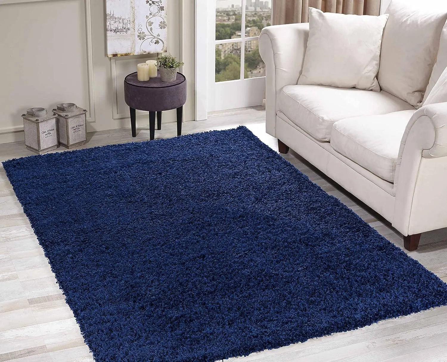 B-Ware Desire Rugs Teppich Teppichboden Shaggy Wohnzimmer Navy 160 X 230 Cm Einfarbig - 5056095222921