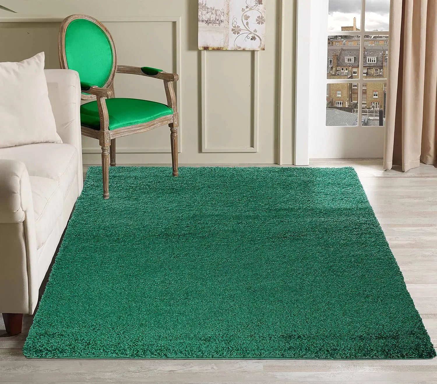 B-Ware Desire Rugs Teppich Läufer Shaggy Wohnzimmer Smaragdgrün Polypropylen 60x110 Cm - 5056095229104