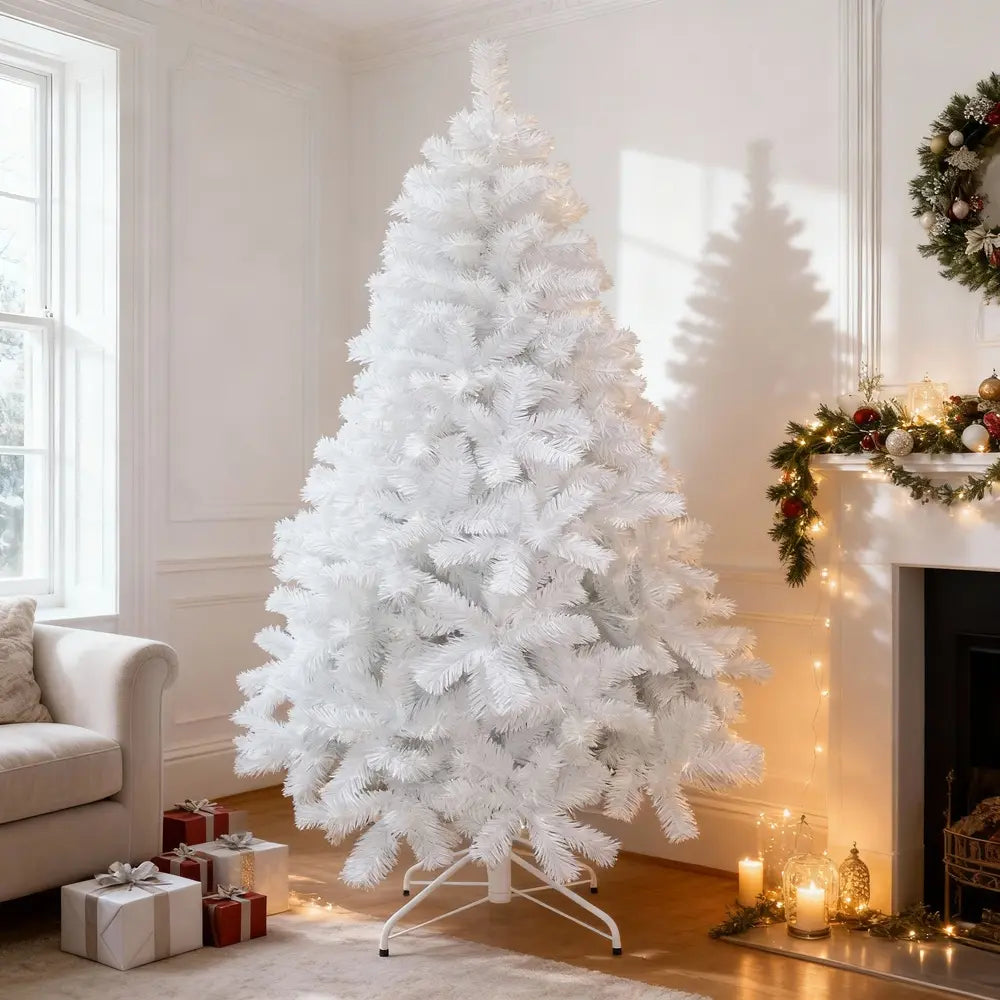 B-Ware Shatchi Baum Weihnachtsbaum Künstlicher Tannenbaum Weiß Ständer Box 365 Cm - 5056141023953