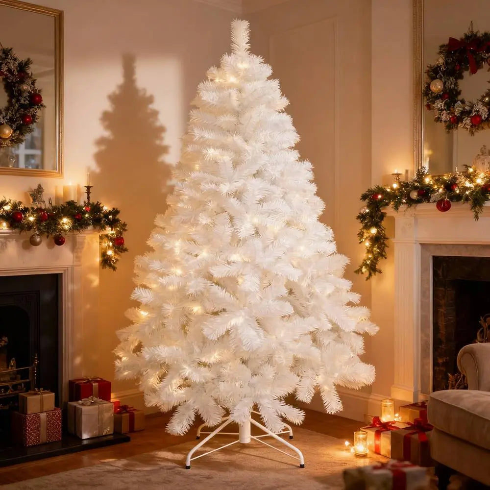 B-Ware Shatchi Baum Weihnachtsbaum Künstlicher Tannenbaum Weiß Ständer Box 365 Cm - 5056141023953