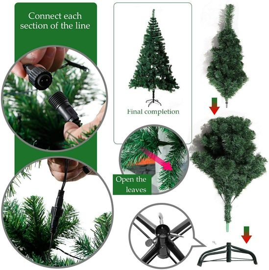 Shatchi Weihnachtsbaum Tannenbaum Christbaum 120cm Mit Led Beleuchtung Kunstbaum B-Ware - 5056141027975