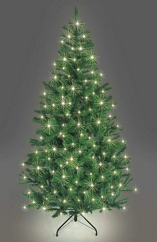 SHATCHI Weihnachtsbaum Kunstbaum Christbaum Warm White LEDs 1,2 m 4FT Grün - 5056141028040